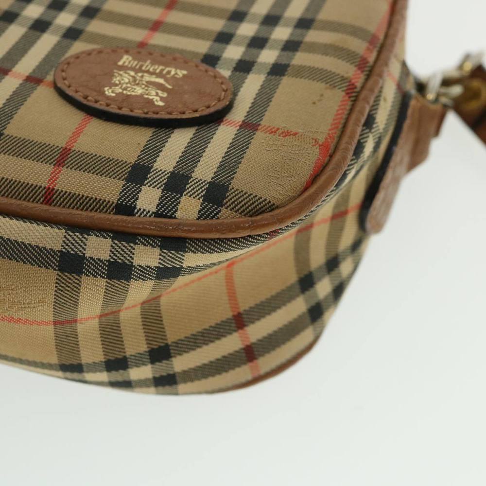 BURBERRYSs Nova Check Shoulder Bag Nylon Beige Auth ti1214 - Picture 9 of 13